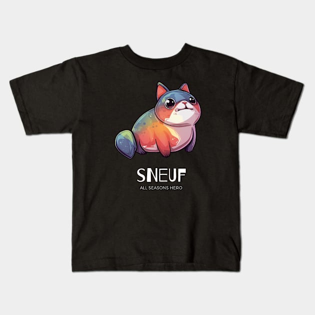 Funny outfit for lonely people, dog, cat, gift "SNEUF" Kids T-Shirt by Adam Brooq